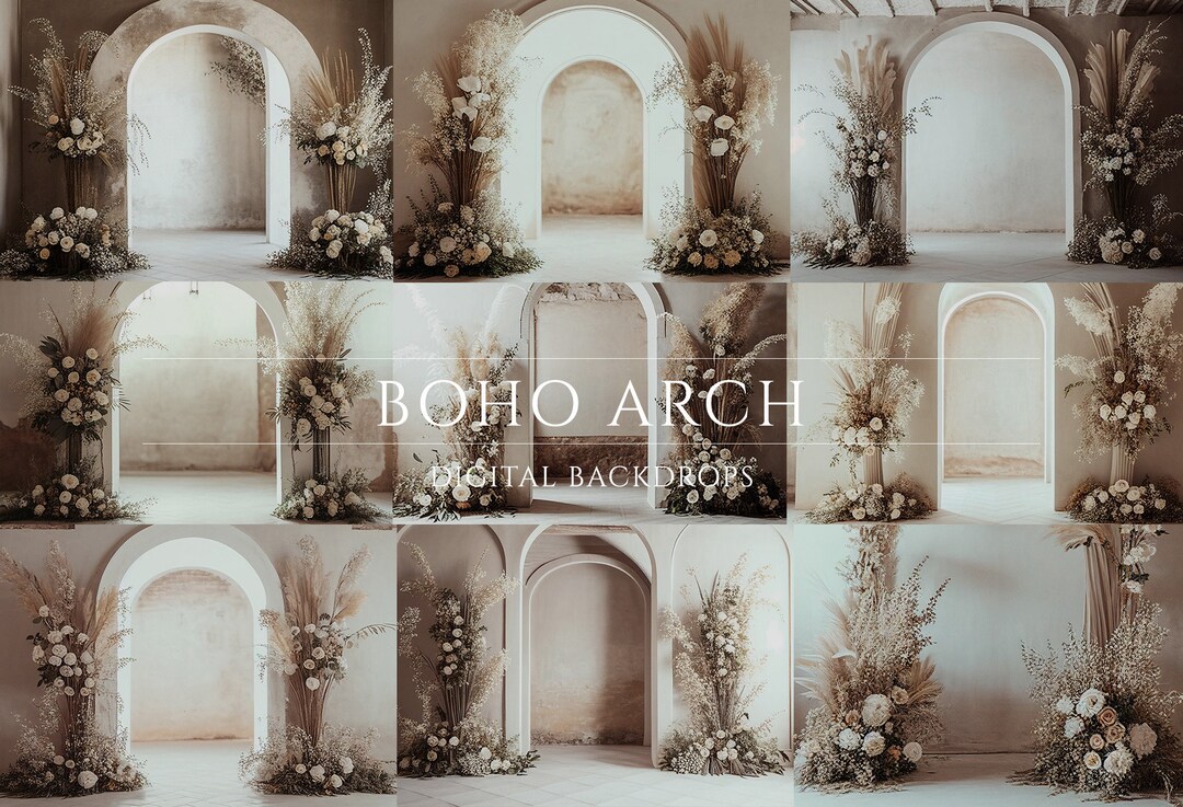 Boho Arch Digital Backdrops Maternity Backdrop Overlays - Etsy