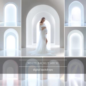 White Arches Backlit Digital Backdrops Maternity Backdrop Overlays Studio Backdrop Overlays Fine Art Textures Digital Maternity Background