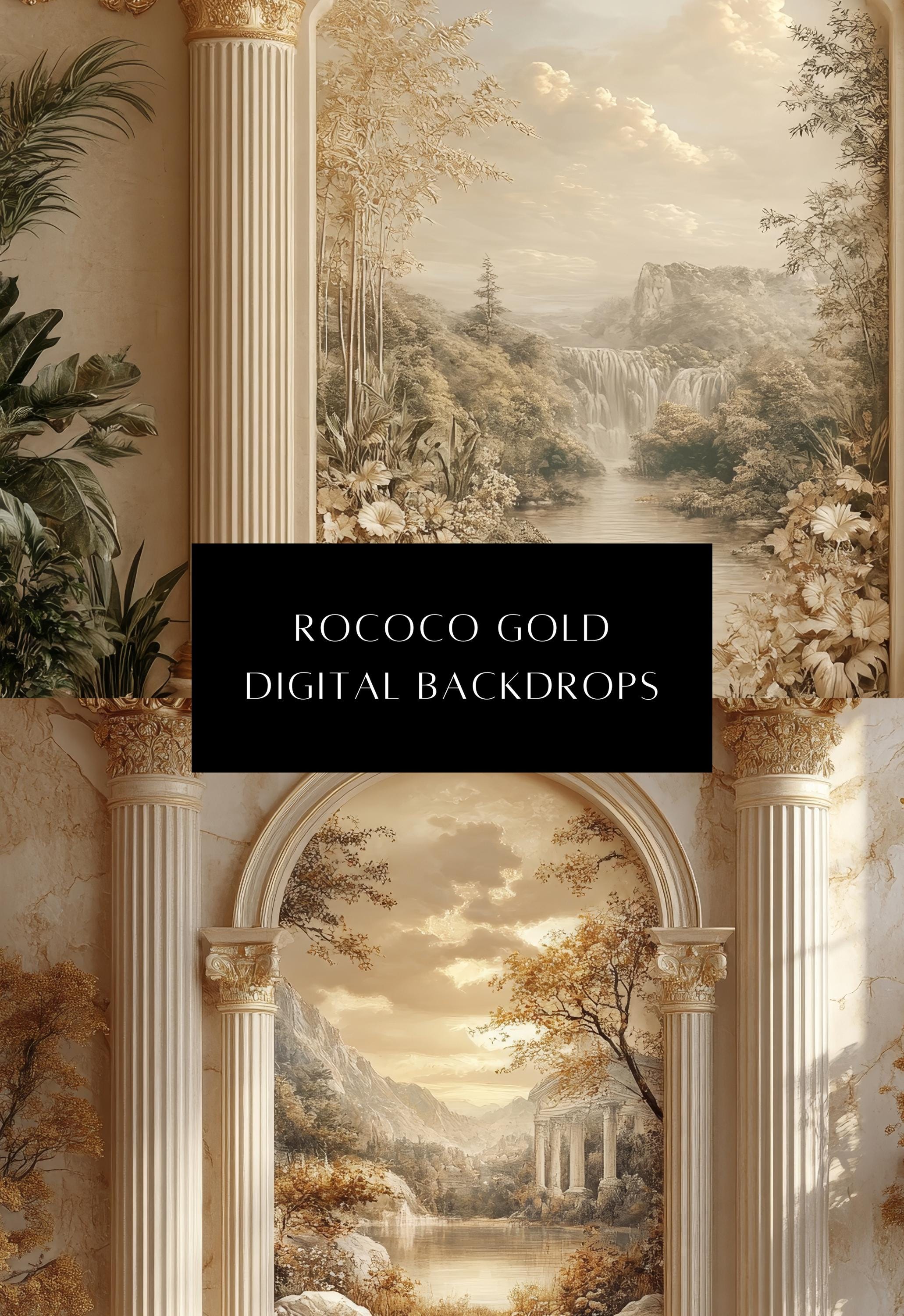 Rococo Gold Columns Maternity Backdrop: Fine Art Photography Overlays ...