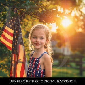 Patriotic Digital Background Photography, 4TH of July, US Flag, American Holiday, USA, Summer Festive Backdrop Composite Digital Download
