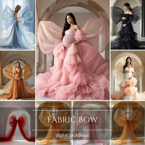 35 Stoff Schleife Mutterschaft Studio Bundle Backdrop Backdrop für Photoshop Fine Art Fotografie, Porträt bearbeiten, digitaler Download