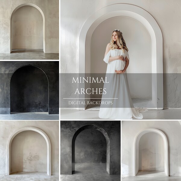 Minimal Arches Digital Backdrop for Composite Photography Maternity Backdrop Overlays Instant Download