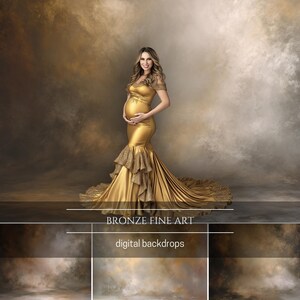 Bronze Fine Art Painted Backdrop Overlays: Maternity Portrait (JPEG Digital Download)