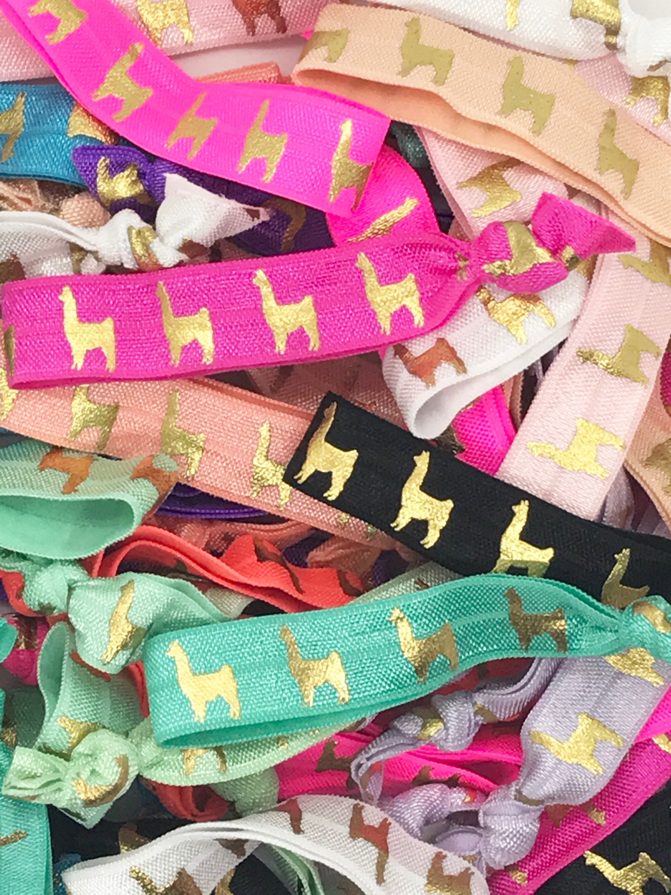 Llama Bulk Hair Ties-Llama Hair-Llama Party-Llama Birthday-Llama Mama…