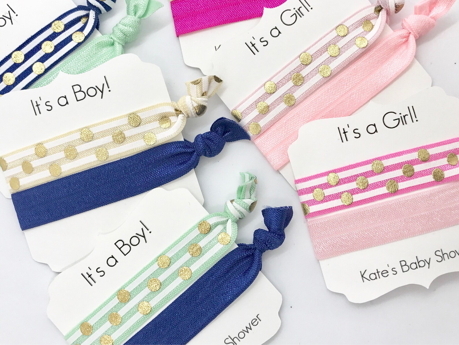 Baby Shower Hair Tiesit's a Girlit's a Boybaby Etsy