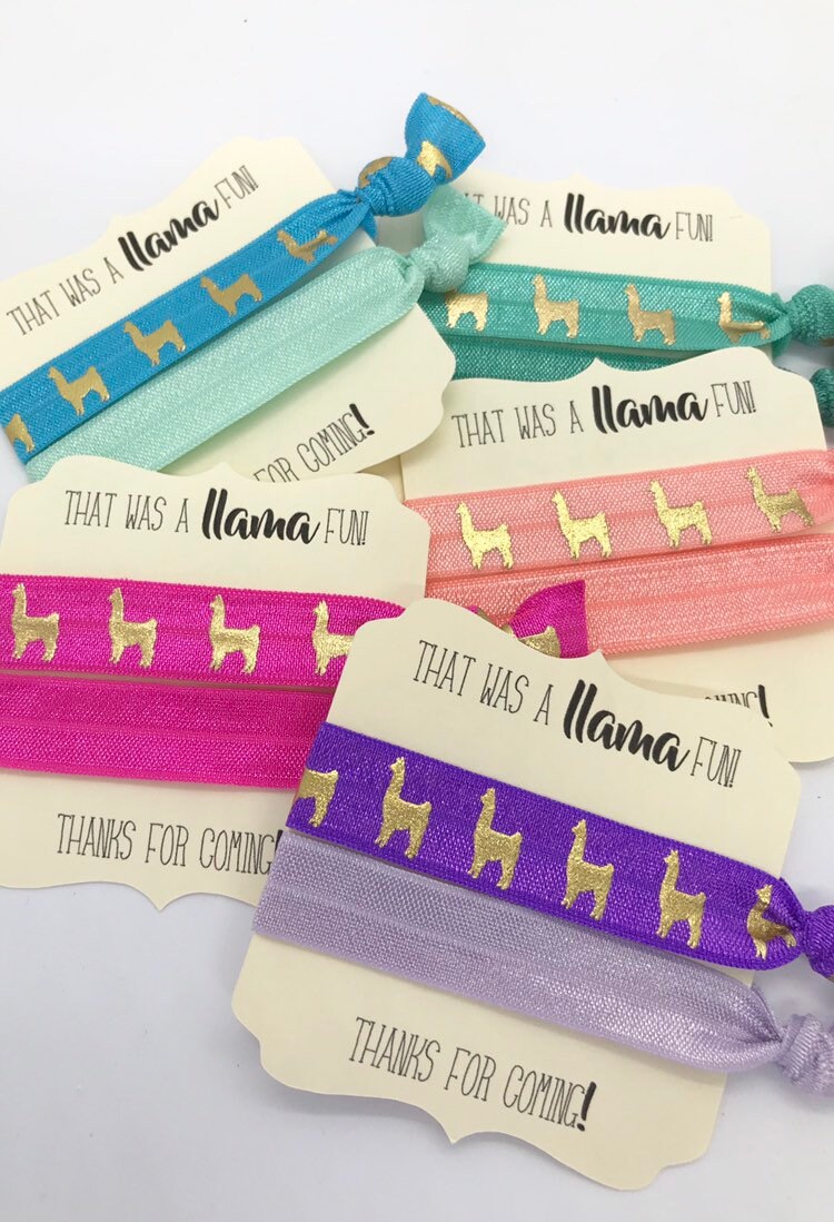 That Was a Llama Fun-Birthday Party Favor-Bridal Shower Favor-Hair Ti…