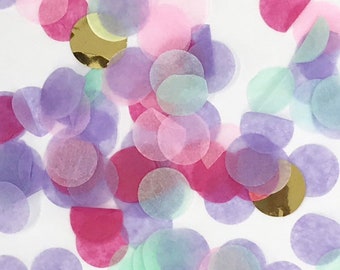 Mermaid Tissue Paper Confetti: Pink, Purple, Mint - Party Decoration