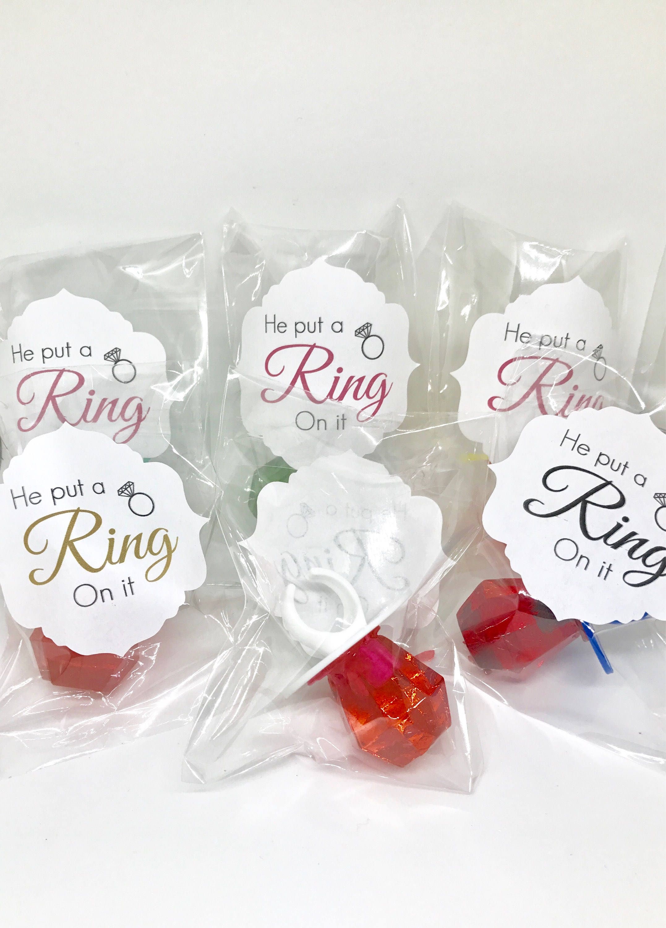 Ring Pop Favor Bachelorette Party Bridal Shower He Put A Etsy