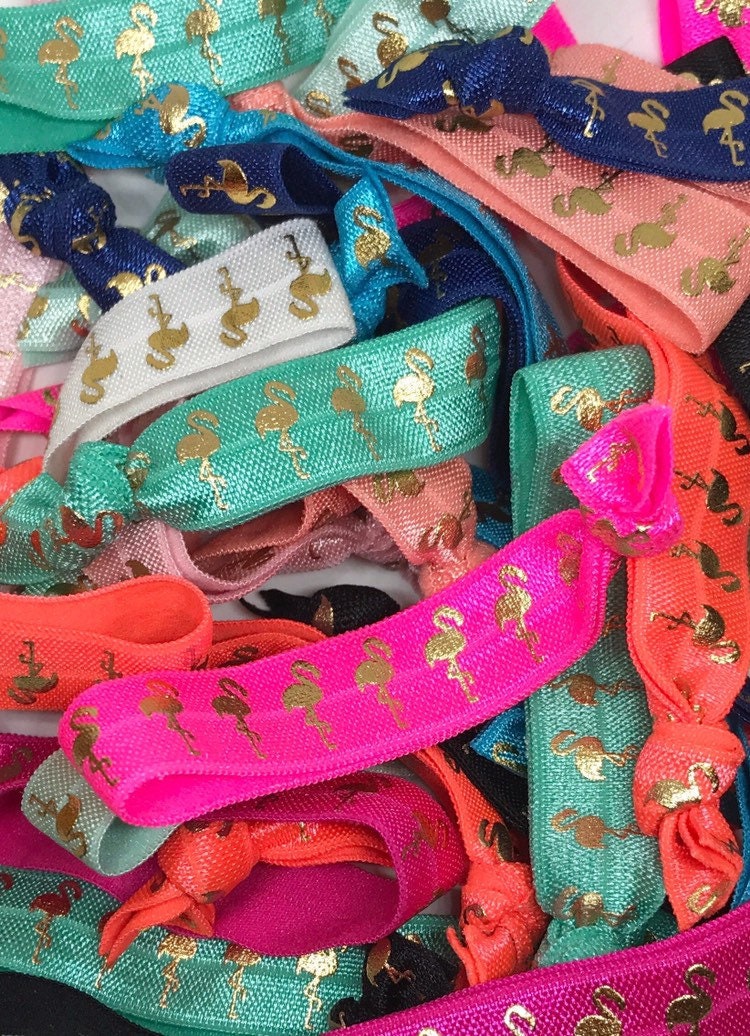 Flamingo Bulk Hair Ties-Beach Hair Ties-Flamingo-Beach Hair-Let's…