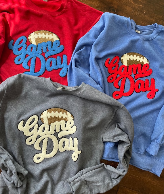 Maroon Game Day Football Patch Sweatshirt Maroon Game Day Football Patch Sweatshirt