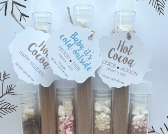 Hot Chocolate -Test Tube-Wedding Favor-Bridal Shower-Baby it’s cold outside-Hot Cocoa