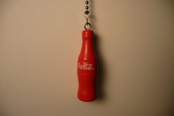 Fan Light Pull Coke Red Coca Cola Wood Bottle Ceiling Fan Light Pull