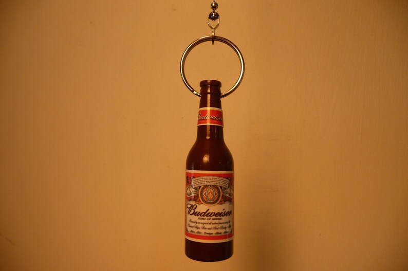 Ceiling Fan Light Pull Or Keychain Vintage Budweiser Bottle Image 0