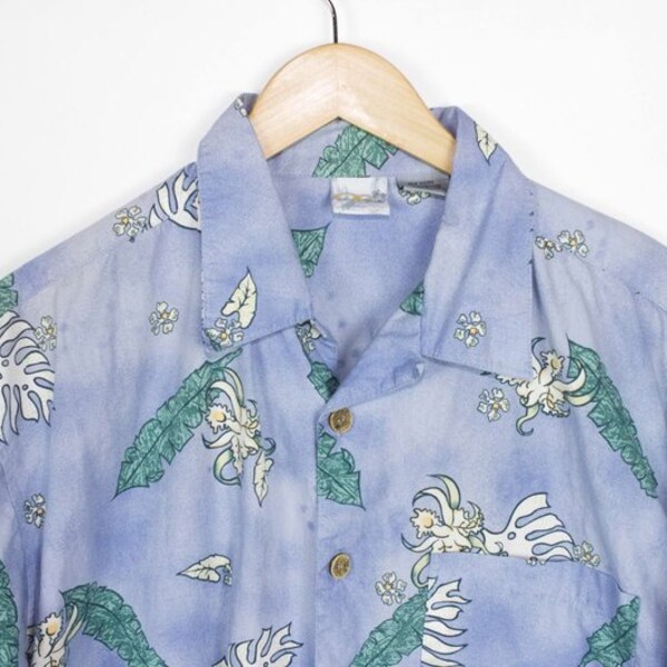 OP floral shirt - vintage - ocean pacific surf - hawaiian print - mens large