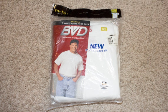 deadstock vintage blank white BVD t-shirt - 1996 -