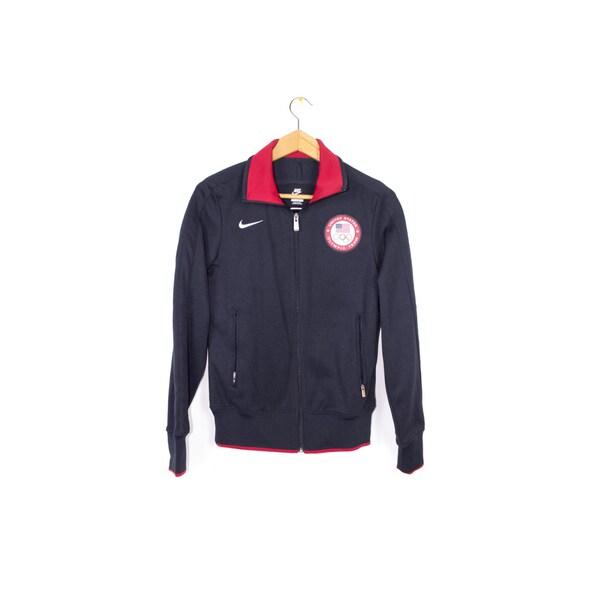 NIKE USA OLYMPIC team n98 track jacket - navy blue + red - medium