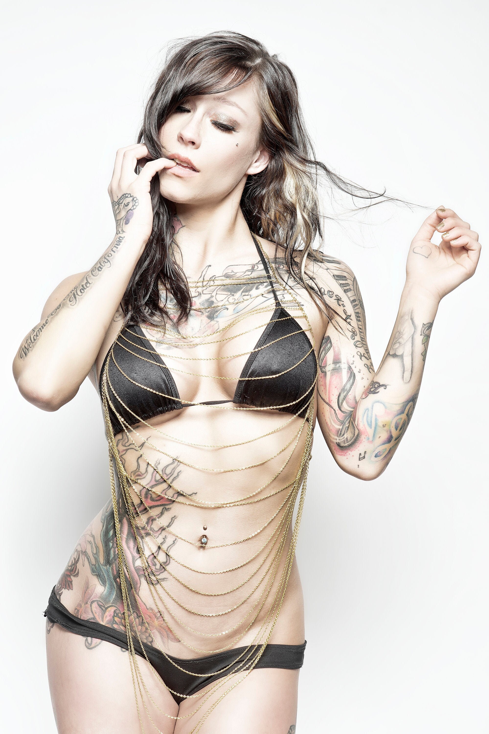 Callie Jane Bikini and Body chain print
