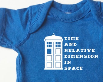 Doctor Who baby shirt. Tardis bodysuit. Funny kid clothing. Infant *AND* Toddler sizes. Bodysuit *AND* T-Shirt options.