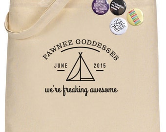 Parks and Recreation. Funny tote bag. Pawnee Goddesses.