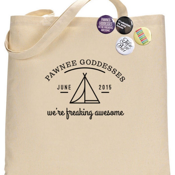 Parks and Recreation. Funny tote bag. Pawnee Goddesses.