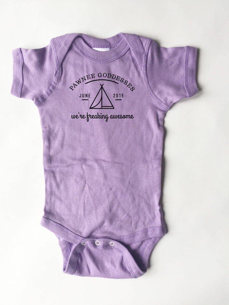 Parks and Recreation inspired shirt for baby Pawnee Goddess bodysuit Funny kid clothing.