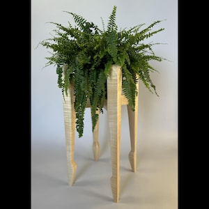 Indoor bespoke plant stand, wood plant stand, 4 leg plant stand, plant stand