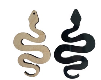 10 piece snake earring blanks, laser cut jewelry pieces, earring parts, jewelry findings, earring components, jewelry pieces, acrylic wood