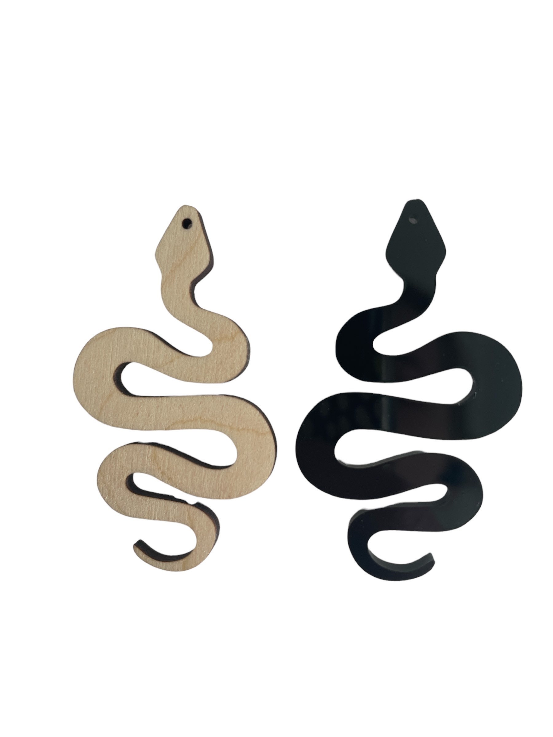 10 piece snake earring blanks, laser cut jewelry pieces, earring parts, jewelry findings, earring components, jewelry pieces, acrylic wood
