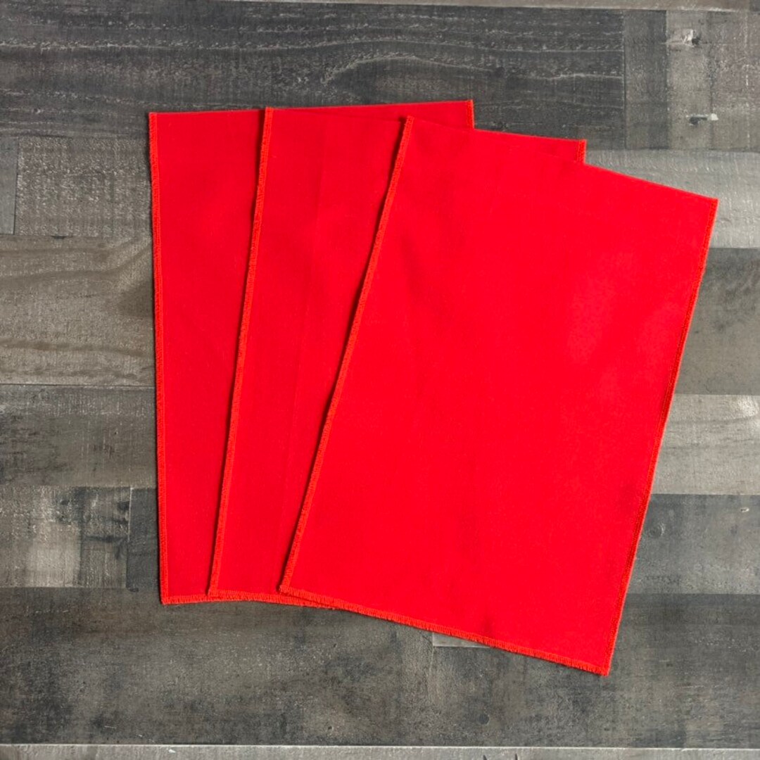 Set of 3 Red Blank Canvas Garden Flags / Garden Flag Blank / Etsy