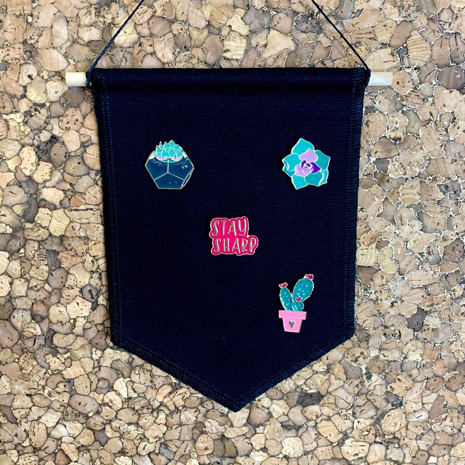 Small Pin Display Pin Badge Display Canvas Pennant Enamel Etsy