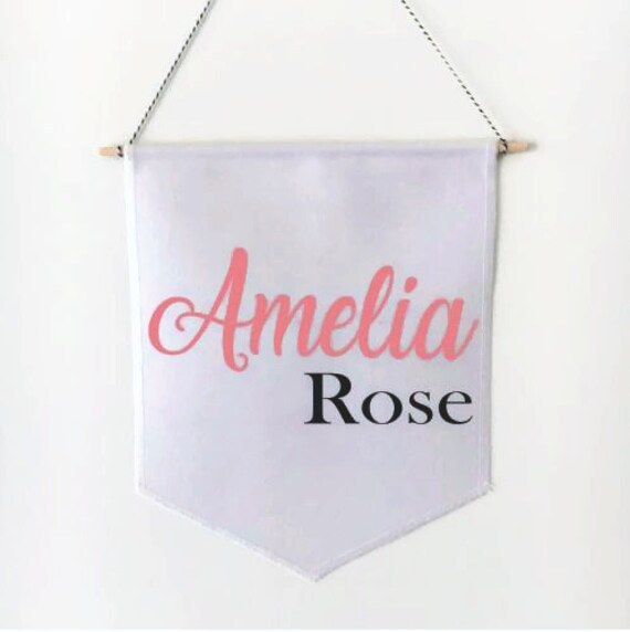 Nursery Canvas Wall Banner Custom Banner Wall Hanging Etsy