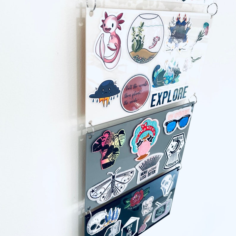 Acrylic Display for Stickers Sticker Display Patch Display Etsy