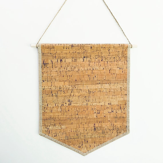 Premium cork Pin display, pin badge display, cork pennant, enamel pin display, enamel pin holder, wall pennant, wall hanging flag, cork Flag