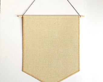 Pin display, pin badge display, canvas pennant, enamel pin display, enamel pin holder, wall pennant, wall hanging flag, pin banner