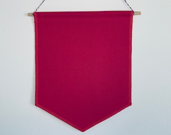 Pin display, medium pin badge display, canvas pennant, enamel pin display, enamel pin holder, wall pennant, wall hanging flag, pin banner