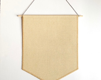 Pin display, MD pin badge display, canvas pennant, enamel pin display, enamel pin holder, wall pennant, wall hanging flag, pin banner