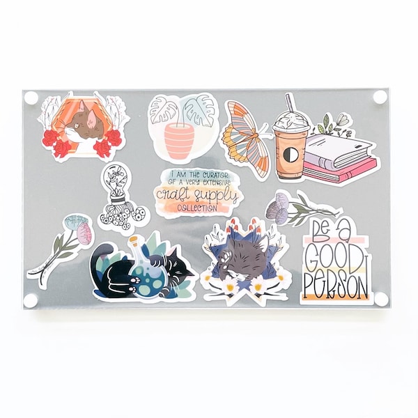 Acrylic display for stickers, Sticker display, Floating frame display, Sticker collection, Stamp collection frame, Ticket stub display