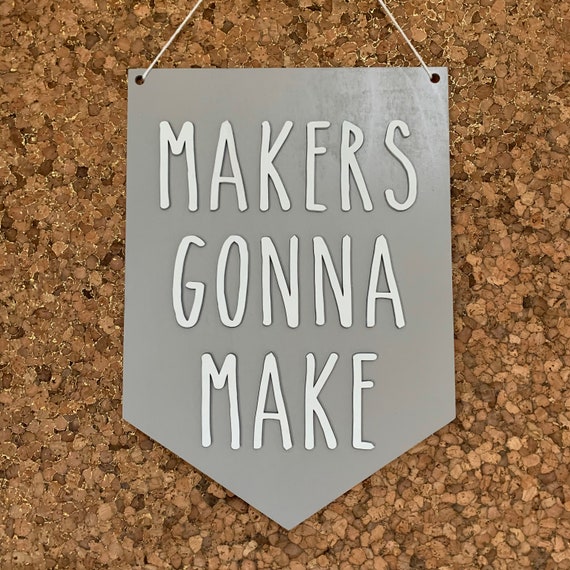Laser Cut Wood Pennant Banner Wall Hanging For Craft Room Etsy