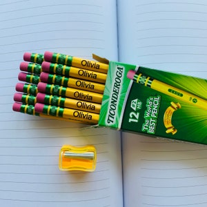 Engraved Pencils Personalized school supplies Laser engraved #2 pencils
