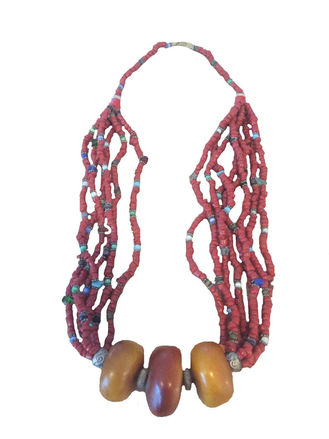 Moroccan Necklace With Beads Etsy