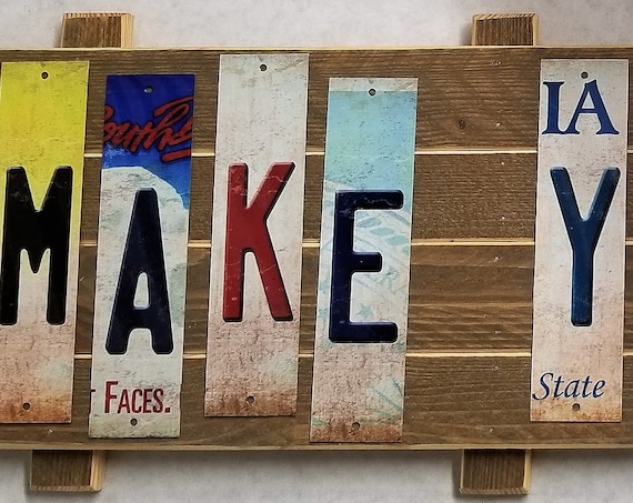 Make Your Own Cut License Plate Strip Sign