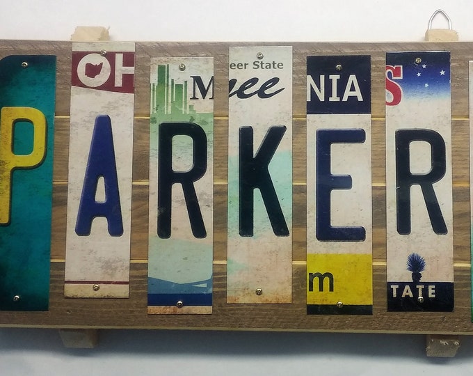 Personalized Cut License Plate Strip  Sign