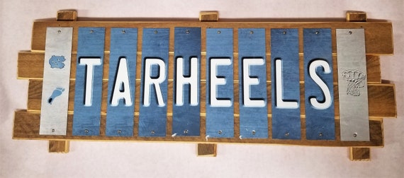 NC TARHEELS-2 Cut Strip Sign Plaque