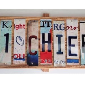 Kansas City Chiefs Cut License Plate Strip Sign imagem 1