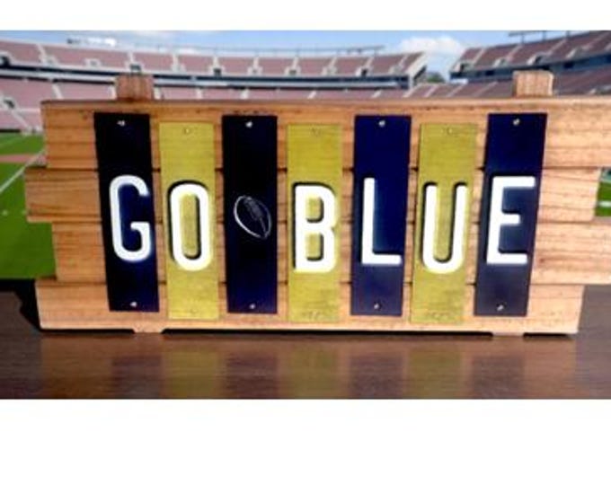 Michigan Wolverines "Go Blue" Fun Strip Sign