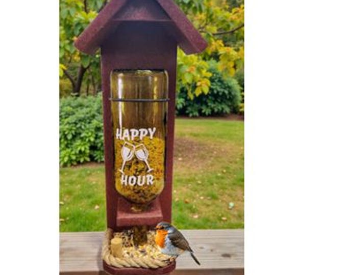 Polywood Wine Bottle Bird Feeder