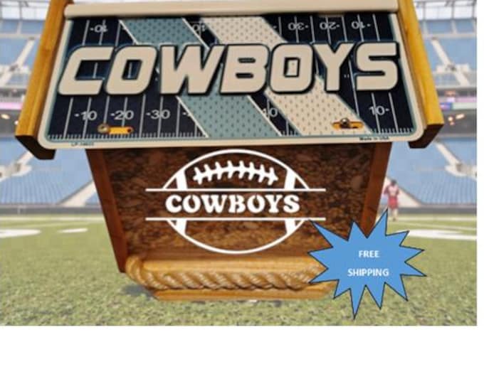 Dallas Cowboys Deluxe two-sided cedar bird feeder (SB Series)