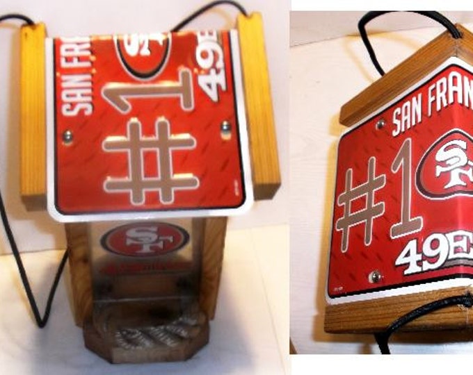 San Francisco 49ers #1 Fan Two-Sided Cedar Bird Feeder