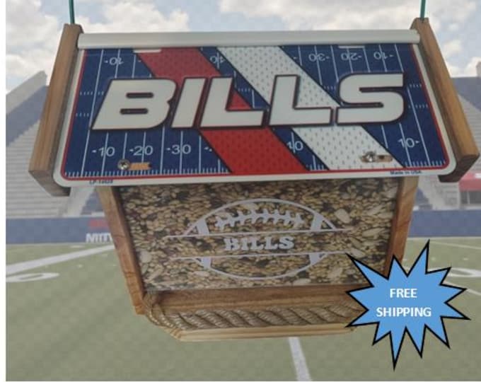 Buffalo Bills Deluxe two-sided cedar bird feeder (SB Series)