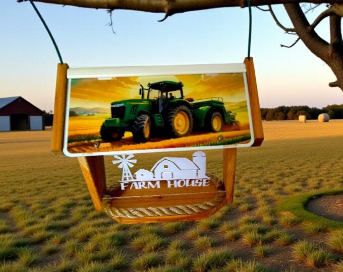 Tractor Deluxe Cedar Two-Sided Bird Feeder